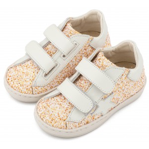 EXC5904 Εκρού Sneaker Διπλό Χρατς με Αστέρι στο Πλάι 