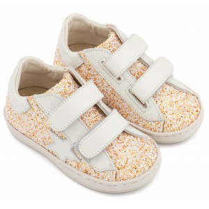 EXC5904 Εκρού Sneaker Διπλό Χρατς με Αστέρι στο Πλάι 