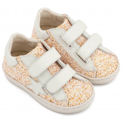 EXC5904 Εκρού Sneaker Διπλό Χρατς με Αστέρι στο Πλάι 