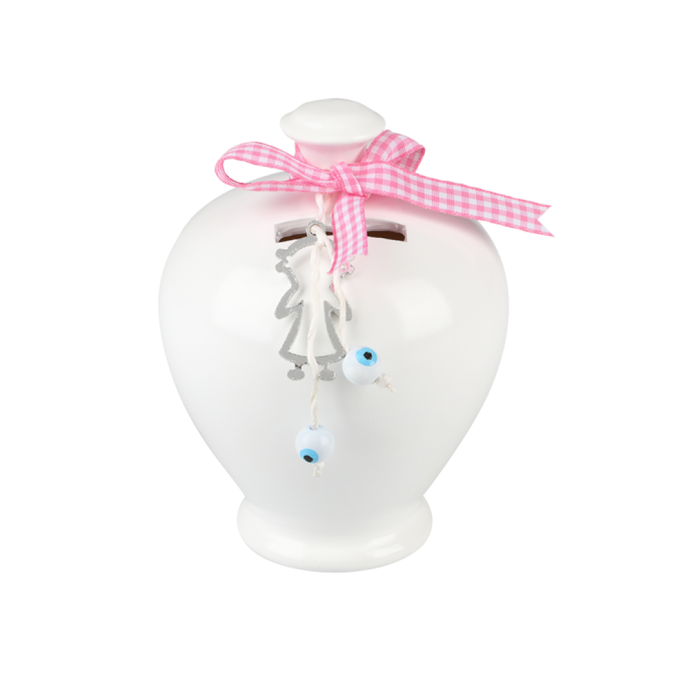 Μπομπονιέρα Κουμπαράς Κεραμικός Κορίτσι