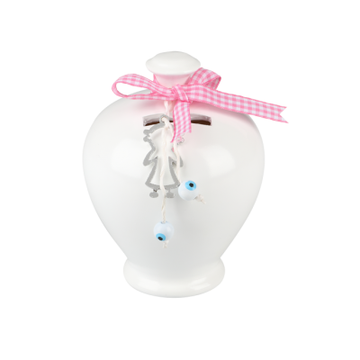 Μπομπονιέρα Κουμπαράς Κεραμικός Κορίτσι