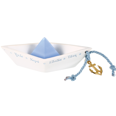 Μπομπονιέρα Βάρκα Ευχών Πολυεστερική