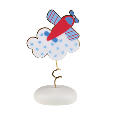 Μπομπονιέρα Αεροπλανάκι με Σύννεφο σε Βότσαλο