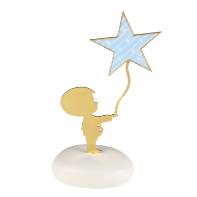 Μπομπονιέρα Αγόρι με Αστέρι σε Βότσαλο