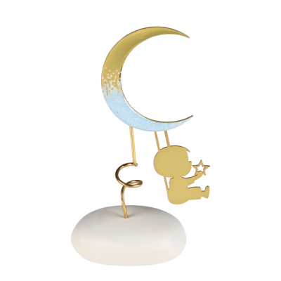 Μπομπονιέρα Αγόρι με Φεγγάρι σε Βότσαλο