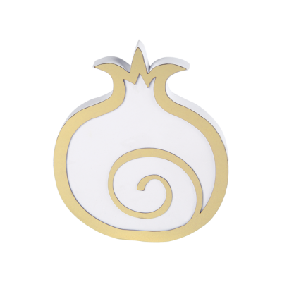 Μπομπονιέρα Κεραμικό Ρόδι Λευκό