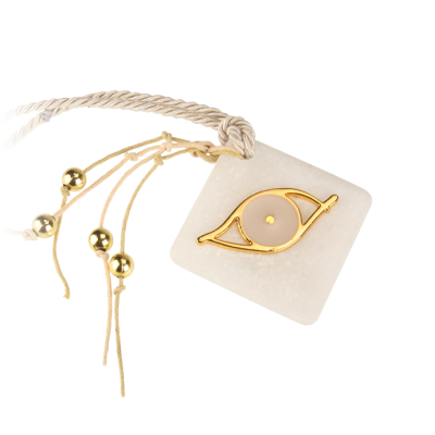 Μπομπονιέρα Μάτι Μπεζ σε Πέτρα