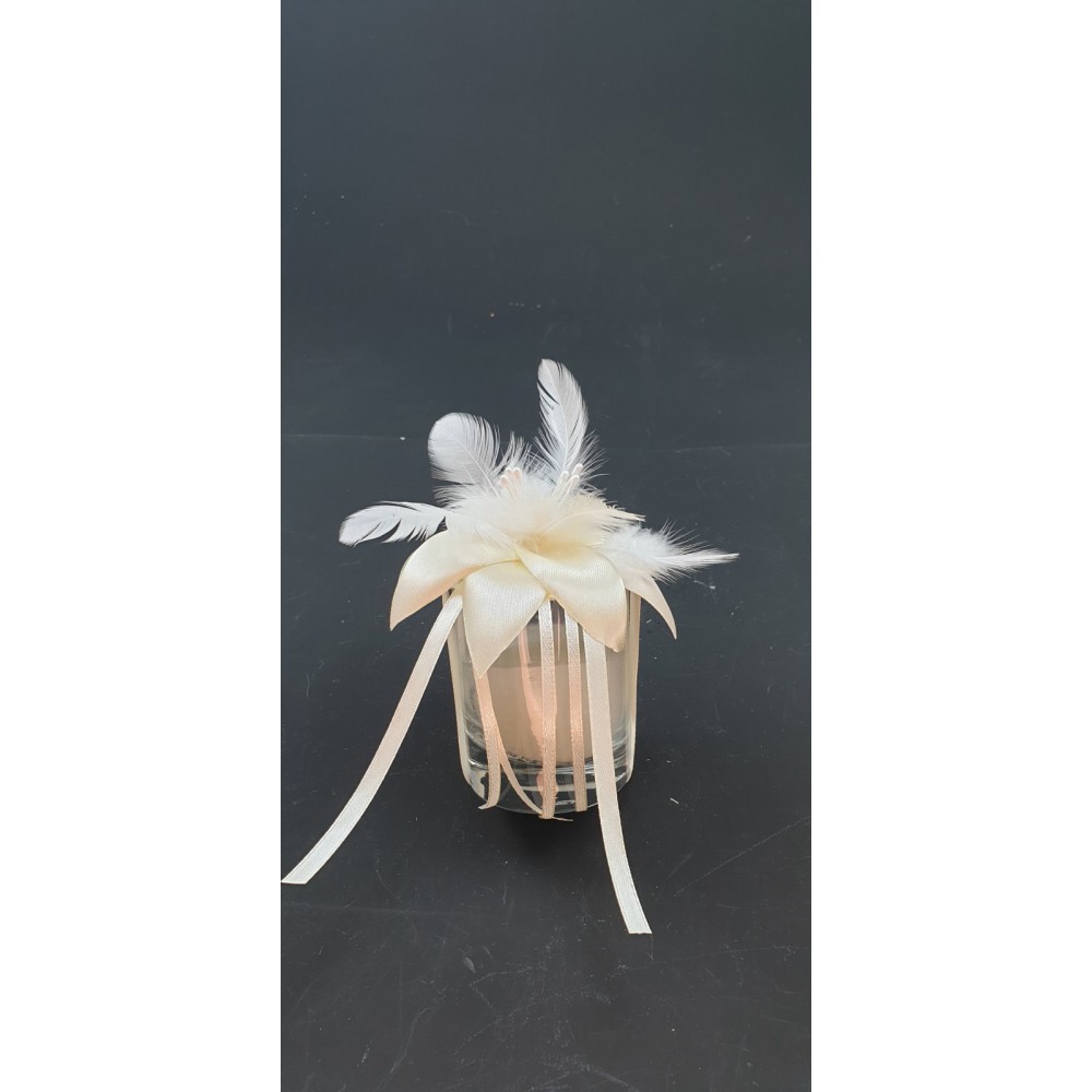 Μπομπονιέρα Ιδιαίτερη Lilium Feather Ivory