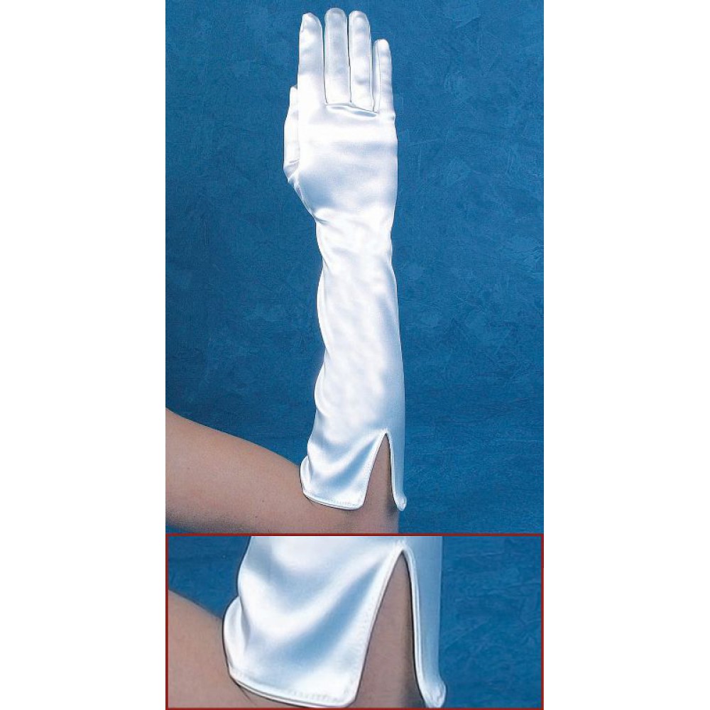 ΓΑΝΤΙΑ ΝΥΦΙΚΑ ΛΕΥΚΑ ΣΑΤΕΝ ΜΕ ΚΟΨΙΜΟ ΣΤΟ ΤΕΛΕΙΩΜΑ GUANTO ARTIGIANALE 38 ΕΚΑΤΟΣΤΑ 