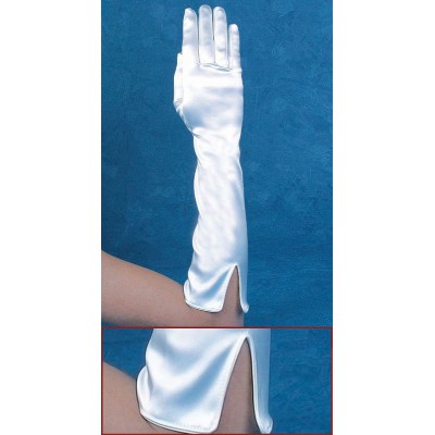 ΓΑΝΤΙΑ ΝΥΦΙΚΑ ΕΚΡΟΥ ΣΑΤΕΝ ΜΕ ΚΟΨΙΜΟ ΣΤΟ ΤΕΛΕΙΩΜΑ GUANTO ARTIGIANALE 38 ΕΚΑΤΟΣΤΑ