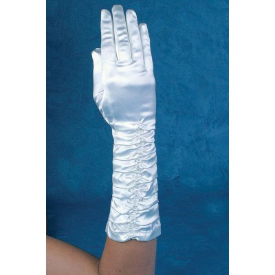 ΓΑΝΤΙΑ ΝΥΦΙΚΑ ΛΕΥΚΑ ΣΑΤΕΝ ΜΕ ΣΟΥΡΑ GUANTO ARTIGIANALE 38 ΕΚΑΤΟΣΤΑ