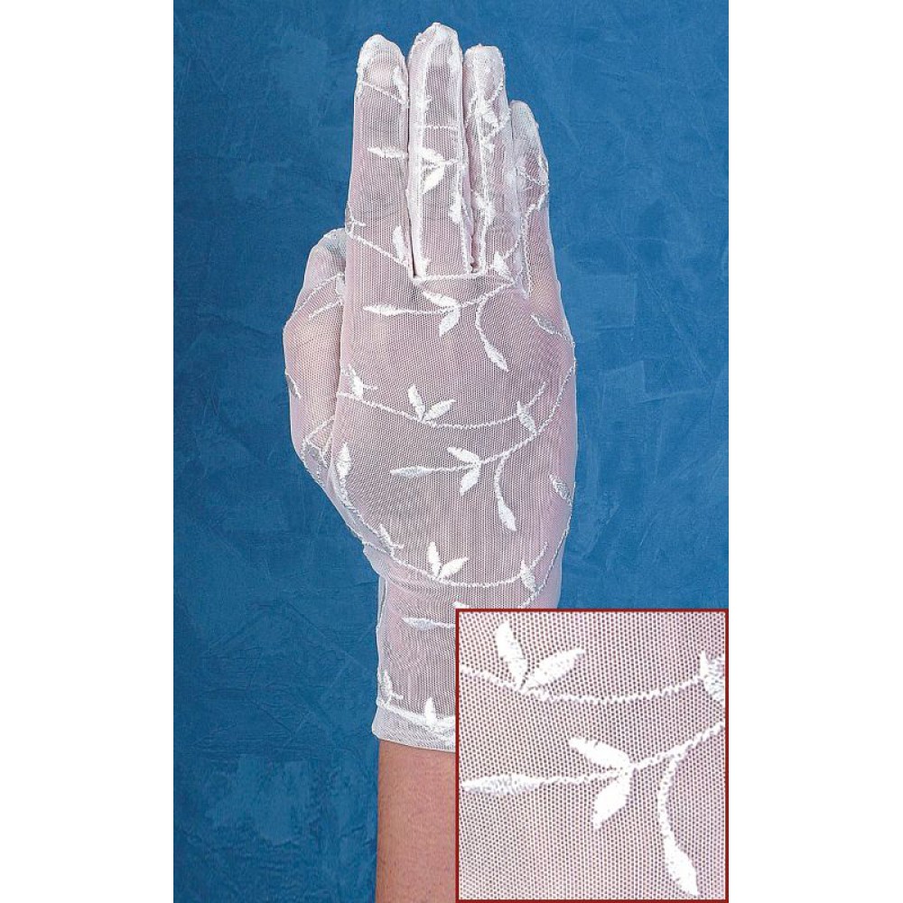 ΓΑΝΤΙΑ ΝΥΦΙΚΑ ΕΚΡΟΥ ΤΟΥΛΙ ΜΕ ΛΟΥΛΟΥΔΙΑ GUANTO ARTIGIANALE 24 ΕΚΑΤΟΣΤΑ 