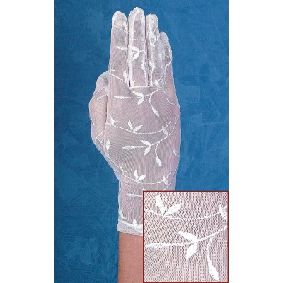 ΓΑΝΤΙΑ ΝΥΦΙΚΑ ΕΚΡΟΥ ΤΟΥΛΙ ΜΕ ΛΟΥΛΟΥΔΙΑ GUANTO ARTIGIANALE 24 ΕΚΑΤΟΣΤΑ