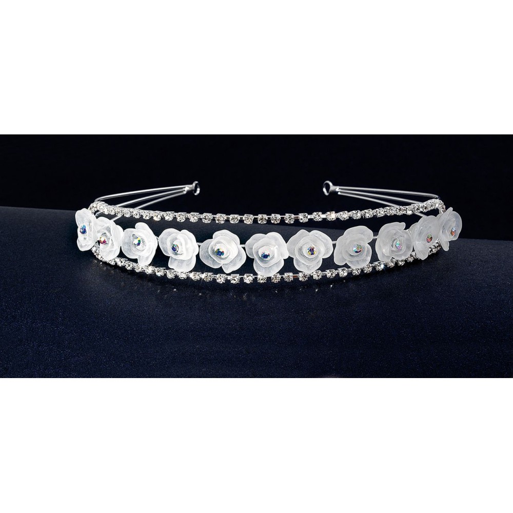 ΚΟΥΑΦ  ΣΤΕΚΑ ΛΟΥΛΟΥΔΙΑ ΔΙΑΦΑΝΑ ΜΕ STRASS  13cm 