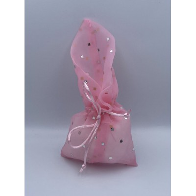 ΠΟΥΓΚΙ ΟΡΓΑΝΤΖΑ ΜΕ ΜΥΤΗ ΡΟΖ ΜΕ ΜΙΚΡΑ ΚΑΘΡΕΦΤΑΚΙΑ 18Χ9