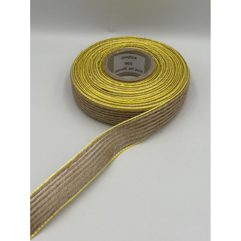 ΚΟΡΔΕΛΑ   ΓΙΟΥΤΑ  ΜΕ ΚΙΤΡΙΝΟ ΣΤΑ ΠΛΑΓΙΑ  25ΜΜΧ10ΜΕΤΡΑ 