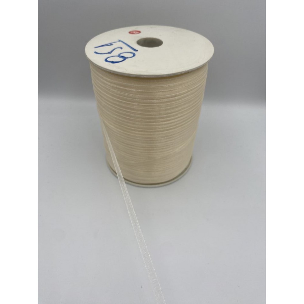 ΚΟΡΔΕΛΑ ΟΡΓΑΝΤΖΑ ΕΚΡΟΥ 0,3CMX1.000 ΜΕΤΡΑ 