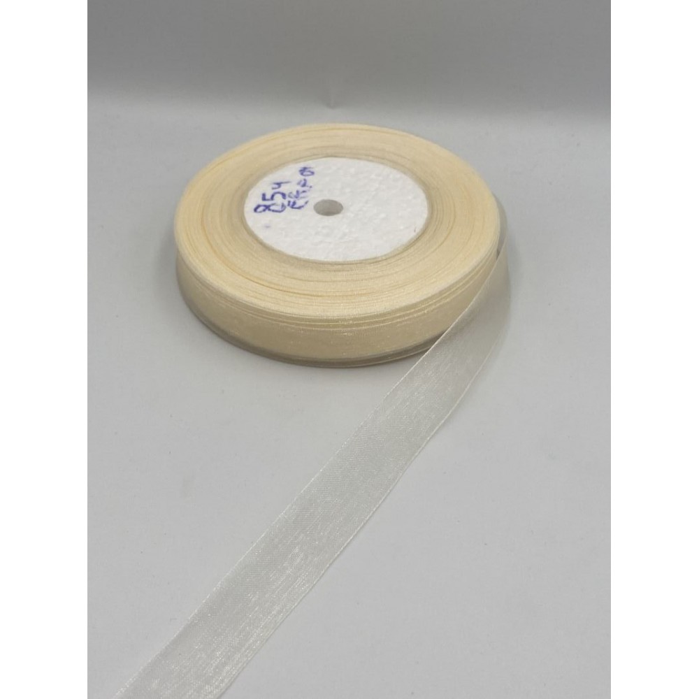 ΚΟΡΔΕΛΑ ΟΡΓΑΝΤΖΑ ΕΚΡΟΥ 1,5CMX50METPA 