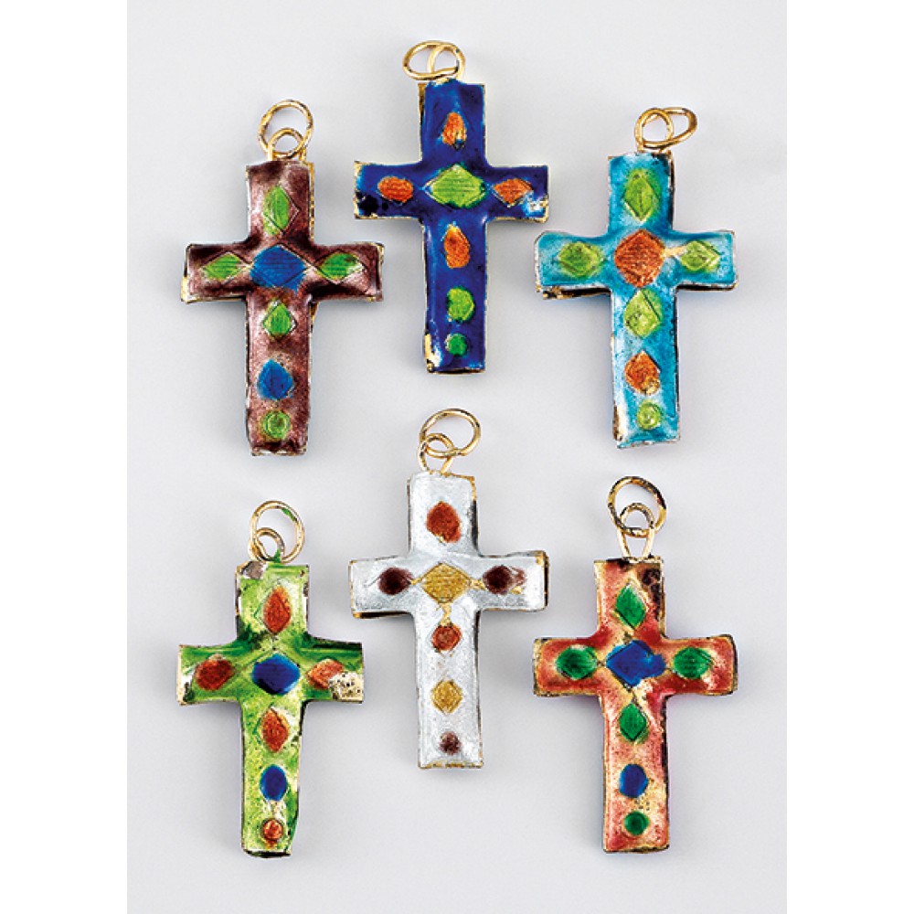 ΔΙΑΚΟΣΜΗΤΙΚΑ ΣΤΑΥΡΟΣ ΜΕ ΣΜΑΛΤΟ 6ΧΡΩΜΑΤΑ 3.5CM ΥΨΟΣ 