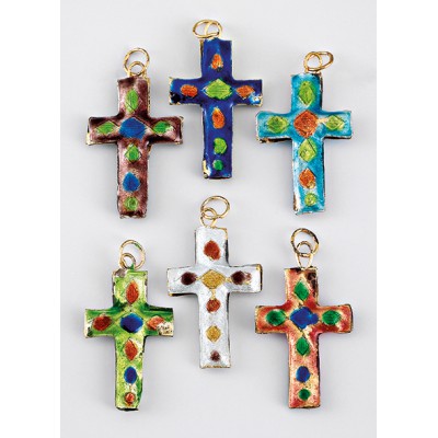 ΔΙΑΚΟΣΜΗΤΙΚΟΣ ΣΤΑΥΡΟΣ ΜΕ ΣΜΑΛΤΟ 6 ΧΡΩΜΑΤΑ 3.5CM ΥΨΟΣ