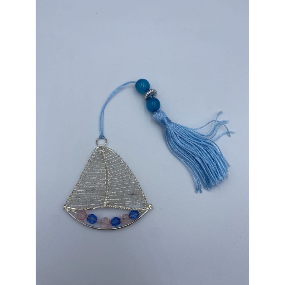 ΜΠΟΜΠΟΝΙΕΡΑ ΜΕΤΑΛΛΙΚΟ ΚΑΡΑΒΑΚΙ ΜΕ ΣΙΕΛ ΦΟΥΝΤΑ KAI ΧΑΝΤΡΕΣ 5Χ5.5CM ΥΨΟΣ ΚΑΡΑΒΙΟΥ 