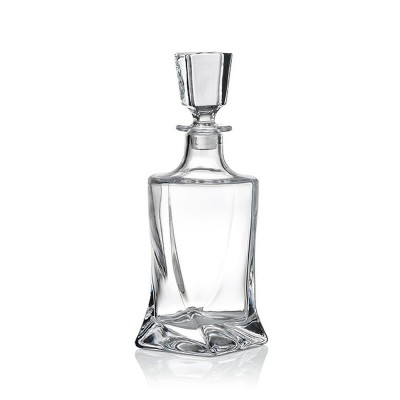 ΚΡΥΣΤΑΛΛΙΝΗ ΚΑΡΑΦΑ ΣΤΡΙΦΤΗ ΜΕ ΤΕΤΡΑΓΩΝΟ ΠΩΜΑ 800ml 10X28CM