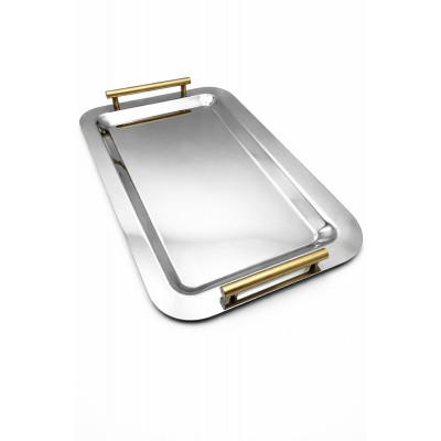 ΔΙΣΚΟΣ ΠΑΡΑΛΛΗΛΟΓΡΑΜΜΟΣ Α INOX ΜΕ ΛΑΒΗ ΧΡΥΣΗ 101 48X32CM