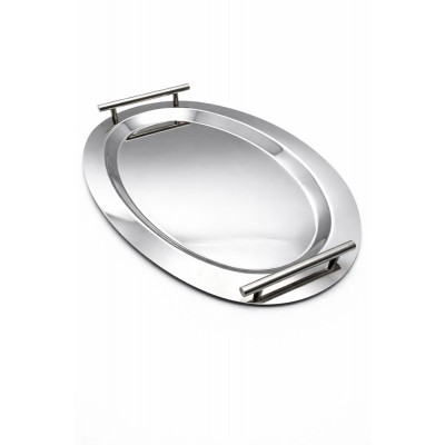ΔΙΣΚΟΣ ΟΒΑΛ Γ INOX ΜΕ ΛΑΒΗ ΑΣΗΜΙ 102 46X32.5CM