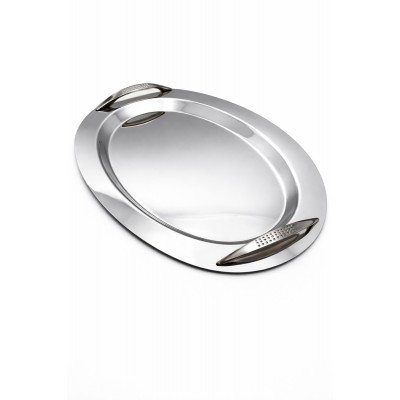 ΔΙΣΚΟΣ ΟΒΑΛ Γ INOX ΜΕ ΛΑΒΗ ΑΣΗΜΙ 103 46X32.5CM