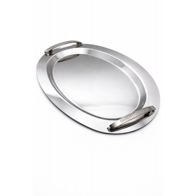 ΔΙΣΚΟΣ ΟΒΑΛ Γ INOX ΜΕ ΛΑΒΗ ΑΣΗΜΙ 104 46X32.5CM