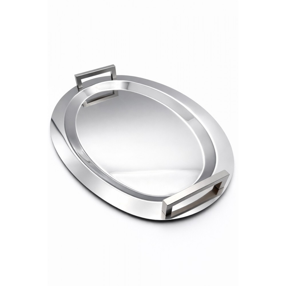 ΔΙΣΚΟΣ ΟΒΑΛ Γ INOX ΜΕ ΛΑΒΗ ΧΡΥΣΗ 107 46X32.5CM 