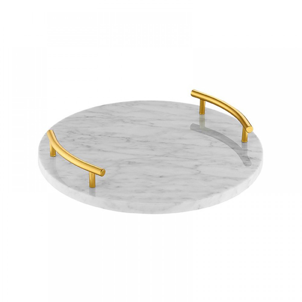 ΔΙΣΚΟΣ ΜΑΡΜΑΡΙΝΟΣ ΣΤΡΟΓΓΥΛΟΣ ΜΕ ΧΡΥΣΑ ΧΕΡΟΥΛΙΑ 30CM 