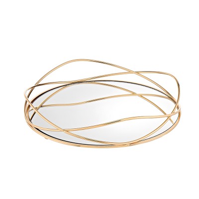 ΔΙΣΚΟΣ ΜΕΤΑΛΛΙΚΟΣ ΧΡΥΣΟΣ ΜΕ ΚΑΘΡΕΦΤΗ Φ35x6.5cm