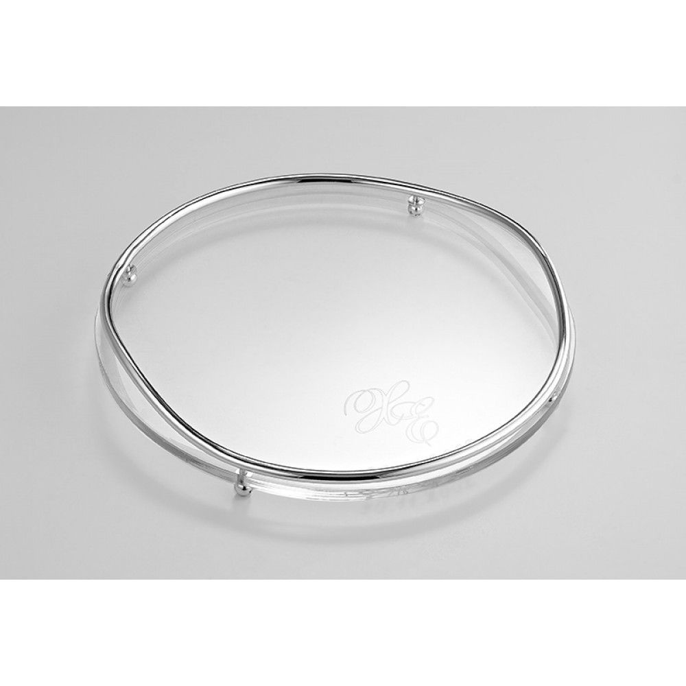 ΔΙΣΚΟΣ ΣΤΡΟΓΓΥΛΟΣ PLEXY ΜΕ ΣΩΛΗΝΑ ΜΕ ΧΑΡΑΞΗ ΑΡΧΙΚΩΝ ΚΑΙ ΗΜΕΡΟΜΗΝΙΑΣ Φ37cm 