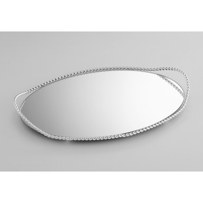 ΔΙΣΚΟΣ ΟΒΑΛ ΑΣΗΜΙ ΕΠΑΡΓΥΡΟΣ ΜΕ ΚΑΘΡΕΦΤΗ  46x40cm