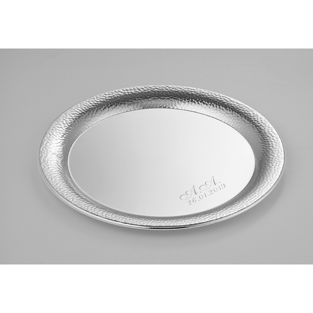 ΔΙΣΚΟΣ ΣΦΥΡΗΛΑΤΟΣ ΑΣΗΜΙ ΜΕΓΑΛΟΣ Φ35cm ΜΕ ΑΡΧΙΚΑ ΚΑΙ ΗΜΕΡΟΜΗΝΙΑ 