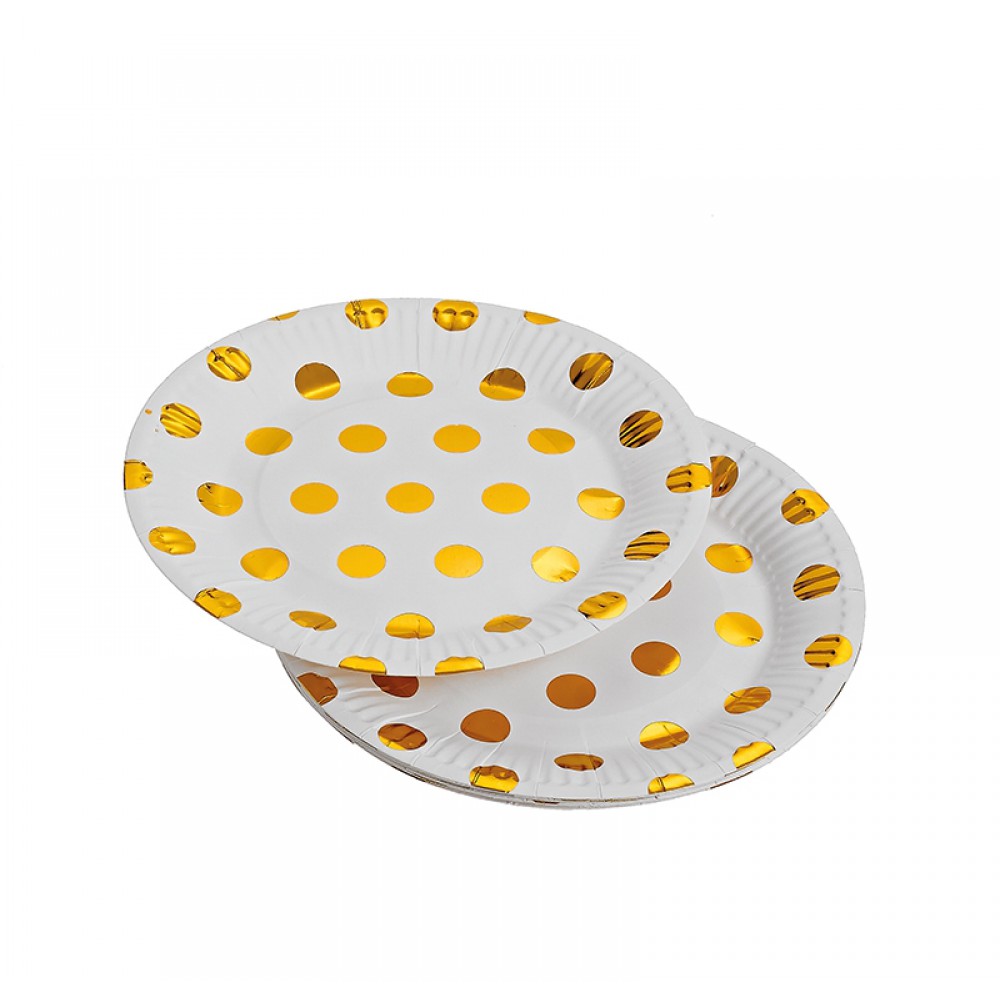 ΠΙΑΤΑ ΛΕΥΚΟ/ΧΡΥΣΟ Φ18.5cm 