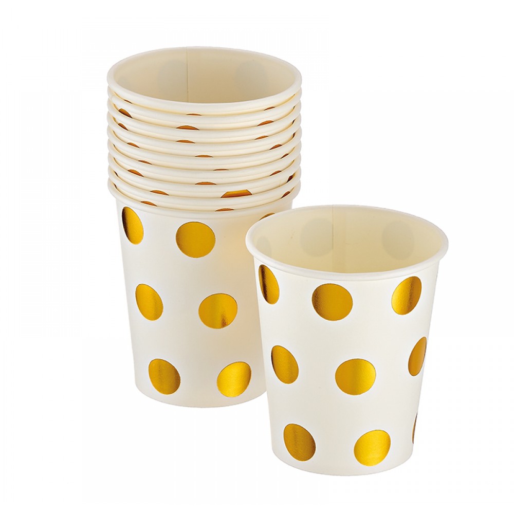 ΠΟΤΗΡΙ ΛΕΥΚΟ/ΧΡΥΣΟ Φ7.5x8.5cm 