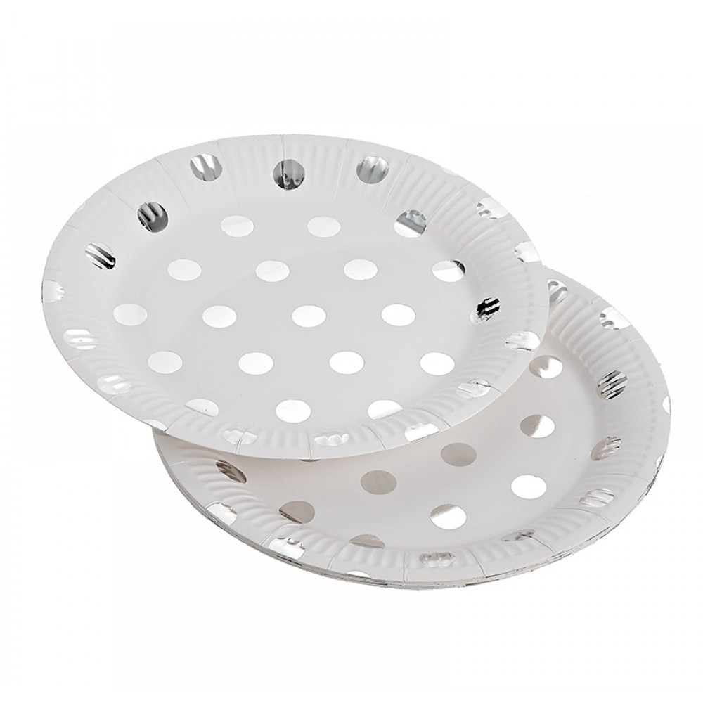 ΠΙΑΤΑ ΛΕΥΚΟ/ΑΣΗΜΙ Φ23cm 