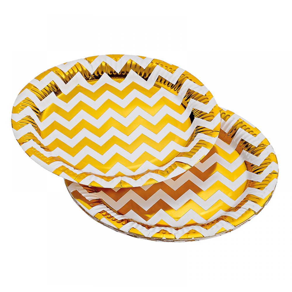 ΠΙΑΤΑ ΛΕΥΚΟ/ΧΡΥΣΟ Φ23cm 