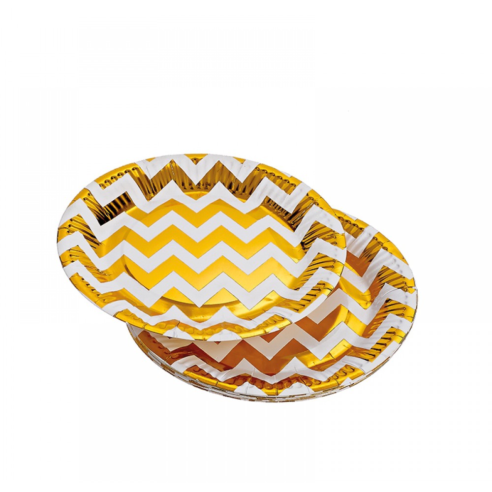 ΠΙΑΤΑ ΛΕΥΚΟ/ΧΡΥΣΟ Φ18.5cm 