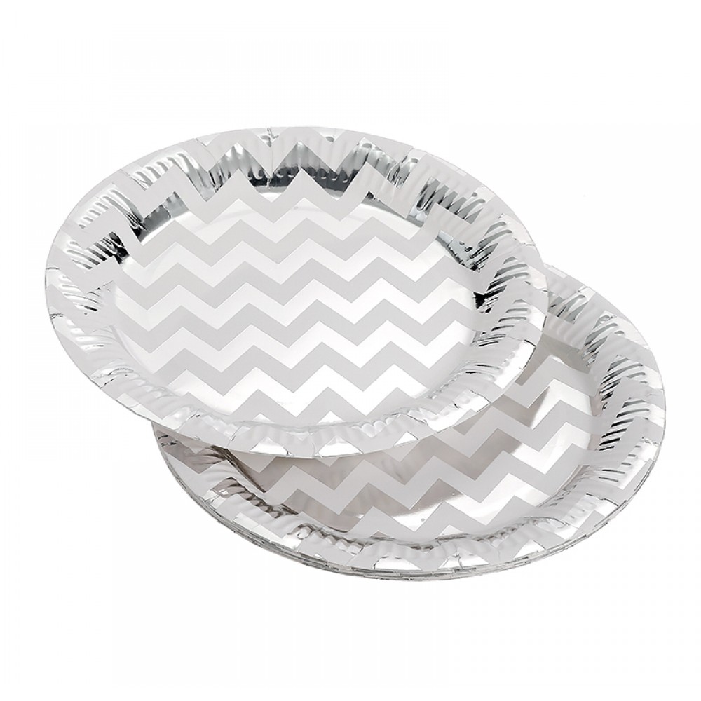 ΠΙΑΤΑ ΛΕΥΚΟ/ΑΣΗΜΙ Φ23cm 