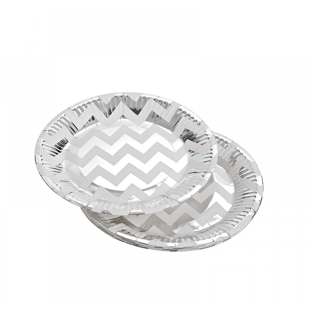 ΠΙΑΤΑ ΛΕΥΚΟ/ΑΣΗΜΙ Φ18.5cm 