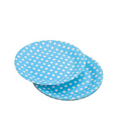 ΠΙΑΤΑ ΧΑΡΤΙΝΑ ΣΙΕΛ ΜΕ ΛΕΥΚΟ ΠΟΥΑ ΣΕΤ 10 ΤΕΜΑΧΙΩΝ Φ18cm