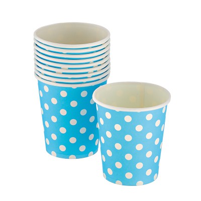 ΠΟΤΗΡΙΑ ΧΑΡΤΙΝΑ ΣΙΕΛ ΜΕ ΛΕΥΚΟ ΠΟΥΑ ΣΕΤ 10 ΤΕΜΑΧΙΩΝ  Φ7x8cm