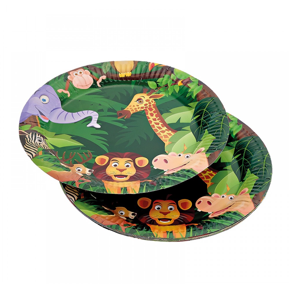 ΠΙΑΤΑ ΧΑΡΤΙΝΑ ΖΩΑΚΙΑ ΤΗΣ ΖΟΥΓΚΛΑΣ ΣΕΤ 10 ΤΕΜΑΧΙΩΝ Φ23cm 