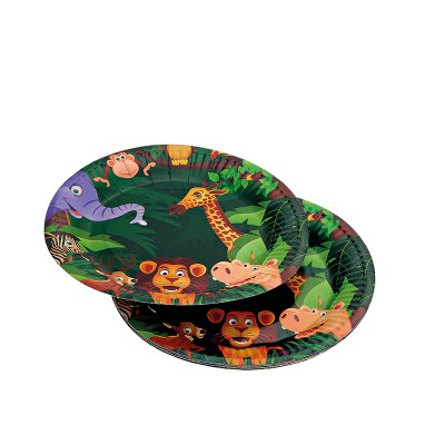 ΠΙΑΤΑ ΧΑΡΤΙΝΑ ΖΩΑΚΙΑ ΤΗΣ ΖΟΥΓΚΛΑΣ ΣΕΤ 10 ΤΕΜΑΧΙΩΝ Φ18cm