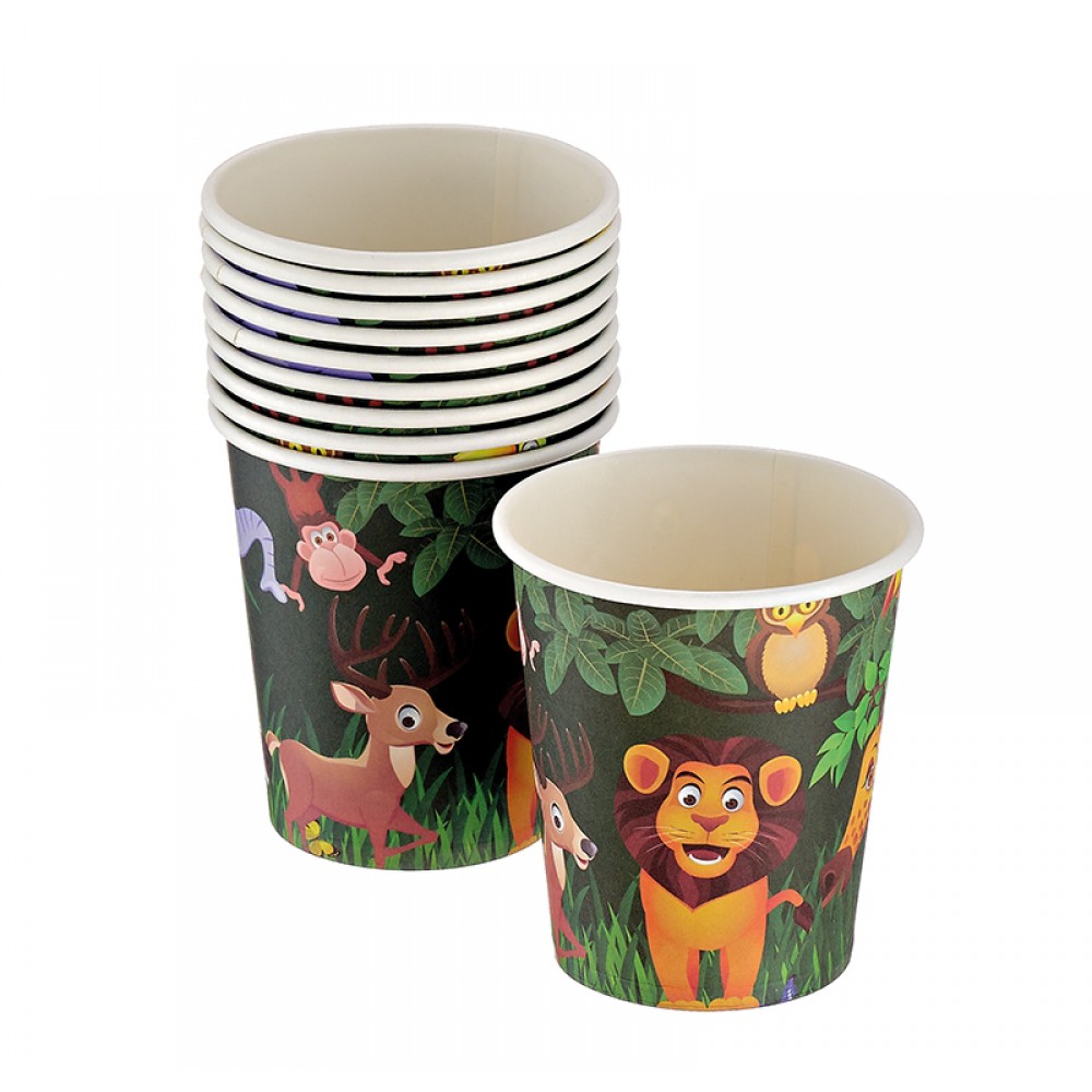 ΠΟΤΗΡΙΑ ΧΑΡΤΙΝΑ ΖΩΑΚΙΑ ΤΗΣ ΖΟΥΓΚΛΑΣ ΣΕΤ 10 ΤΕΜΑΧΙΩΝ Φ7x8cm 