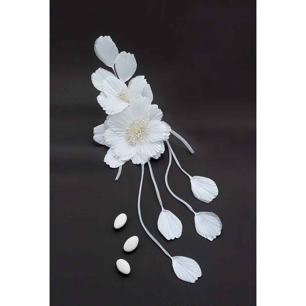 ΑΞΕΣΟΥΑΡ ΝΥΦΙΚΟΥ ΚΑΡΦΙΤΣΑ ΔΙΑΚΟΣΜΗΣΗΣ ΛΟΥΛΟΥΔΙ ΛΕΥΚΟ 25CM 