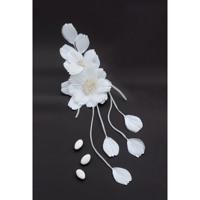 ΑΞΕΣΟΥΑΡ ΝΥΦΙΚΟΥ ΚΑΡΦΙΤΣΑ ΔΙΑΚΟΣΜΗΣΗΣ ΛΟΥΛΟΥΔΙ ΛΕΥΚΟ 25CM